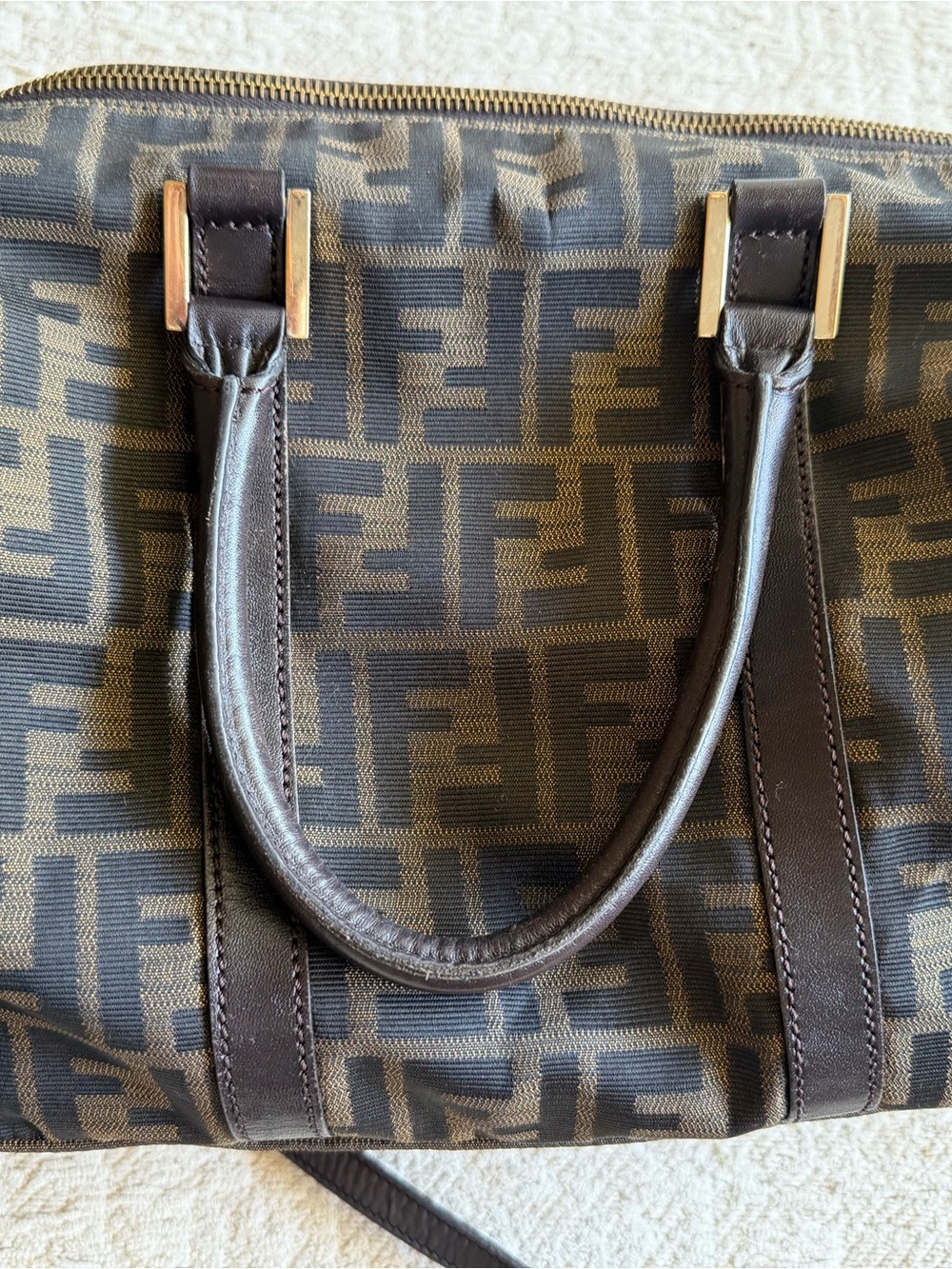 Fendi Brown/Black FF Monogram Zucca Bag